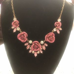Authentic Betsey Johnson rose necklace